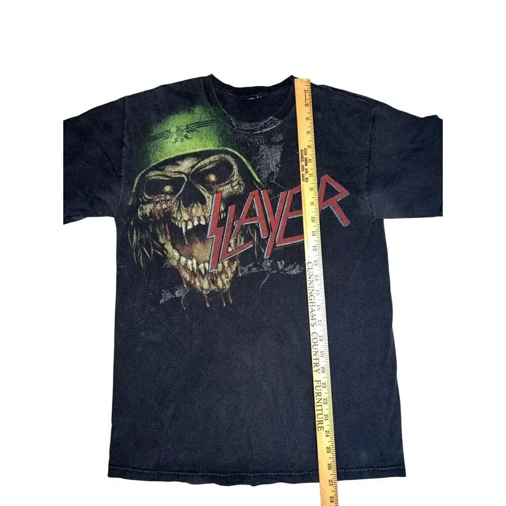 Slayer Skull Helmet Band vintage 90s grunge graphic T-Shirt Adult swim